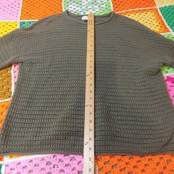 Universal Thread Dark Green Textured Size Large Sweater Crew Neck Cotton - Picture 7 of 14